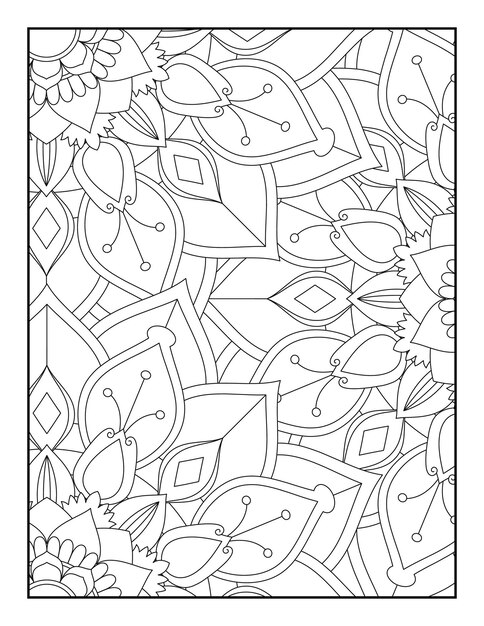 Floral Mandala Coloring Page Floral Coloring Book Floral Coloring Book For Teens