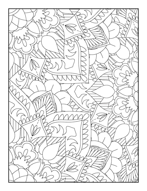 Floral Mandala Coloring Page Floral Coloring Book Floral Coloring Book For Teens