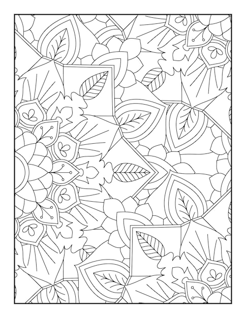 Floral Mandala Coloring Page Floral Mandala Coloring Books Coloring Pages Abstract