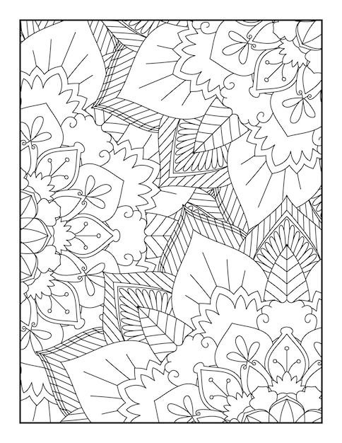 Floral Mandala Coloring Page Floral Mandala Coloring Books Coloring Pages Abstract