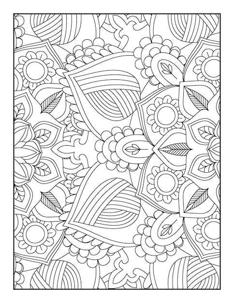 Floral Mandala Coloring Page Floral Mandala Coloring Books Coloring Pages Abstract