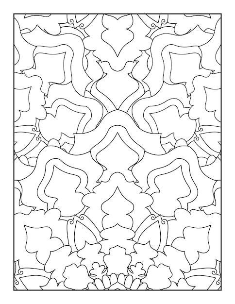 Floral mandala coloring page Pattern coloring page Coloring book for adults and kids