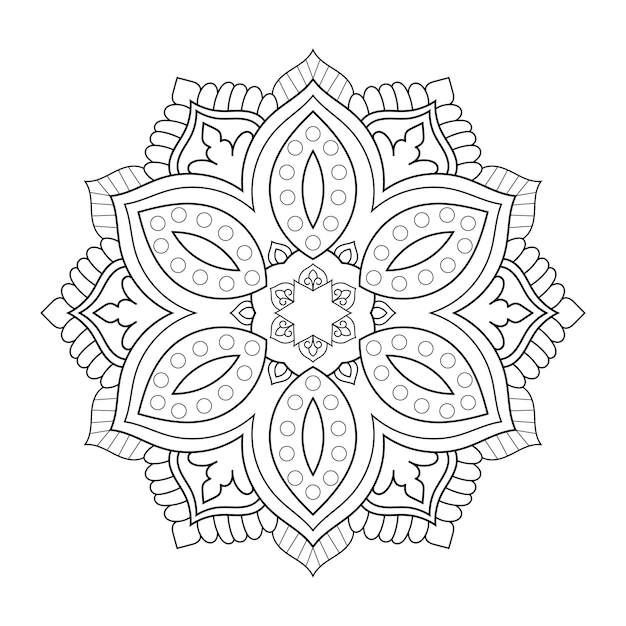 Floral mandala coloring page