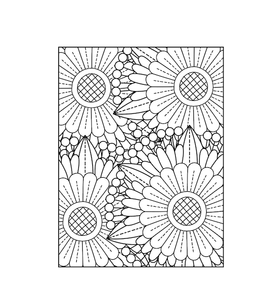 Floral Mandala Coloring Page