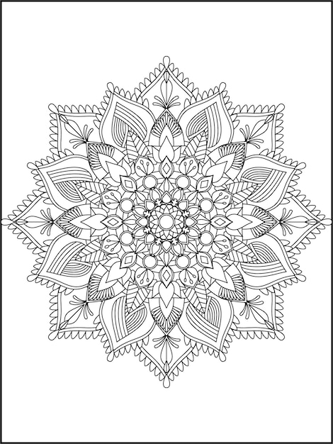 Floral Mandala Coloring Page