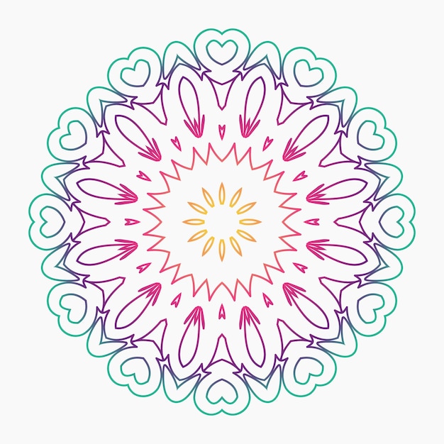 Floral mandala relaxation patterns unique design Hand drawn pattern