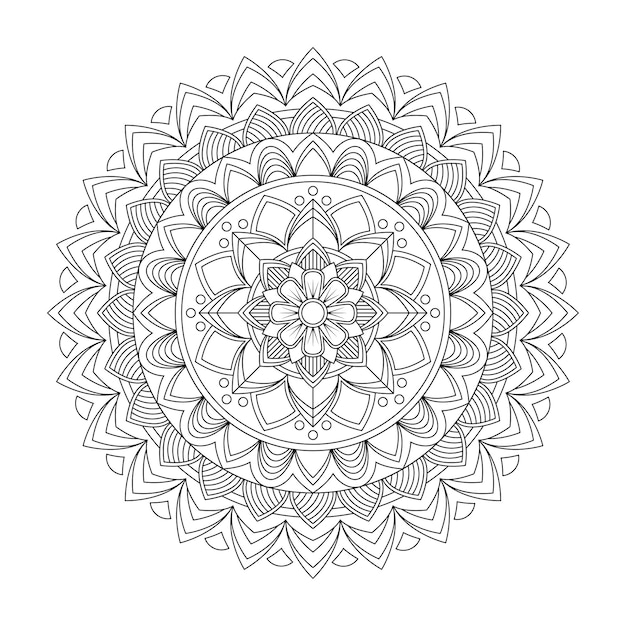 Floral mandala, vector illustration