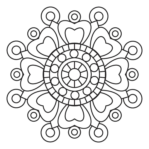 Floral Mandala with White