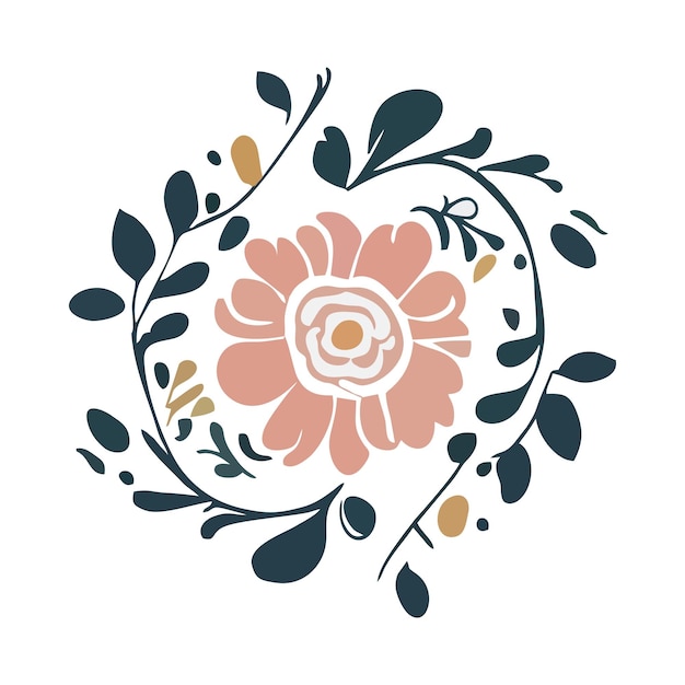 Floral monogram logo 1