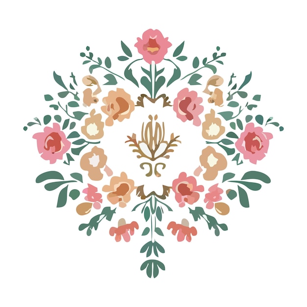 Floral monogram logo 3