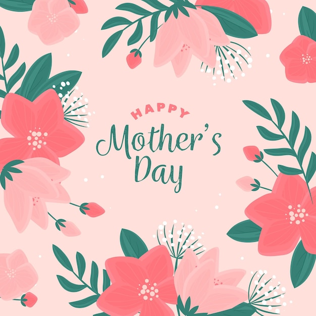 Floral mother's day illustration