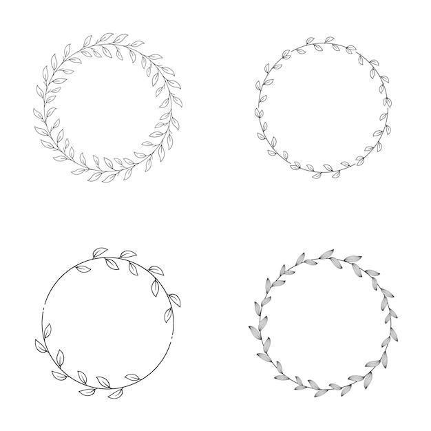 Floral ornament wreath design vector