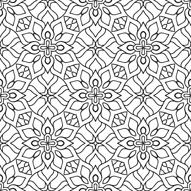 Floral ornamental seamless pattern