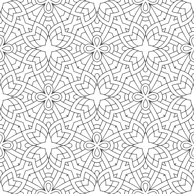 Floral ornamental seamless pattern