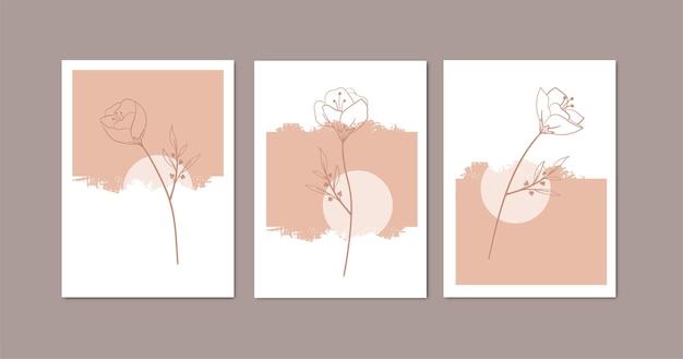 floral pastel wall art set