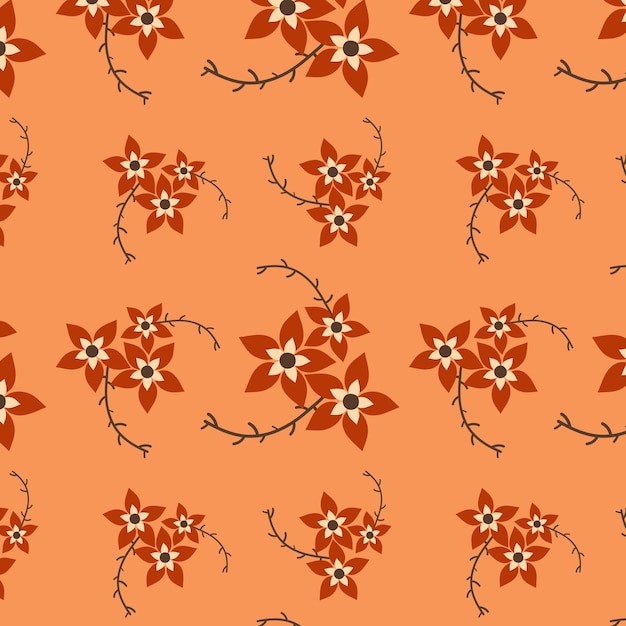 A floral pattern background, flat vector 