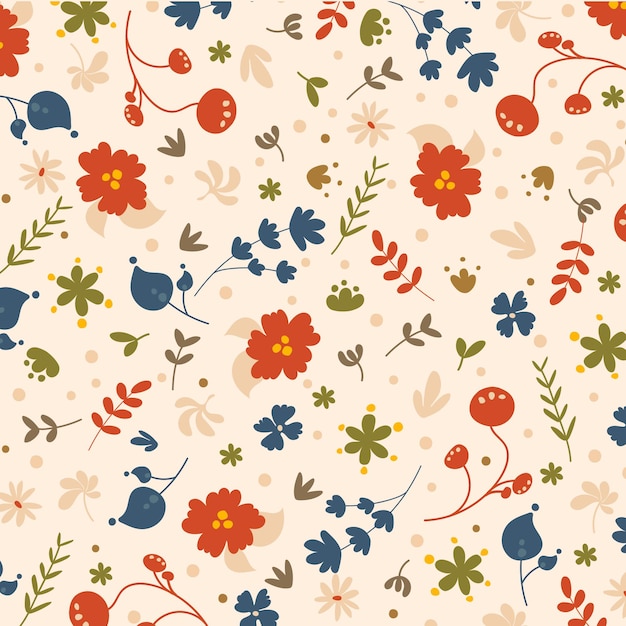 Floral pattern background Premium Vector