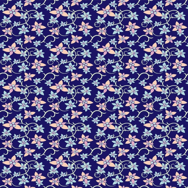 Floral pattern design for fabric print