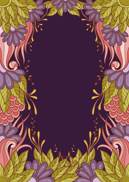 Floral pattern hand drawn Free Vector