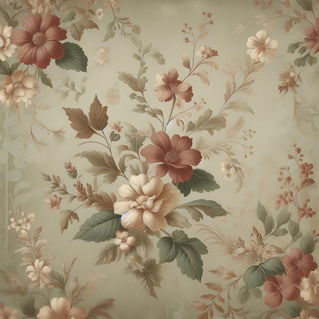 Vector a floral pattern is shown on a wallpaper background