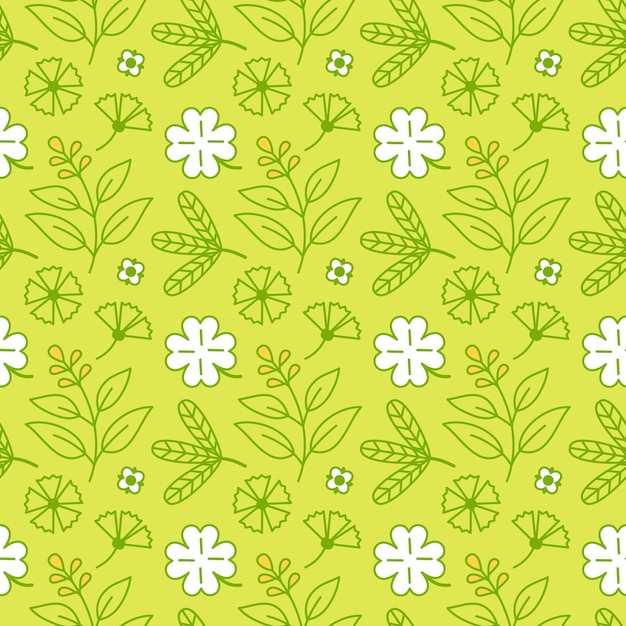 Floral pattern Pattern with flowers and leaves The background is suitable for packaging decorative paper and decor