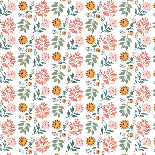 a floral pattern with a bird on it