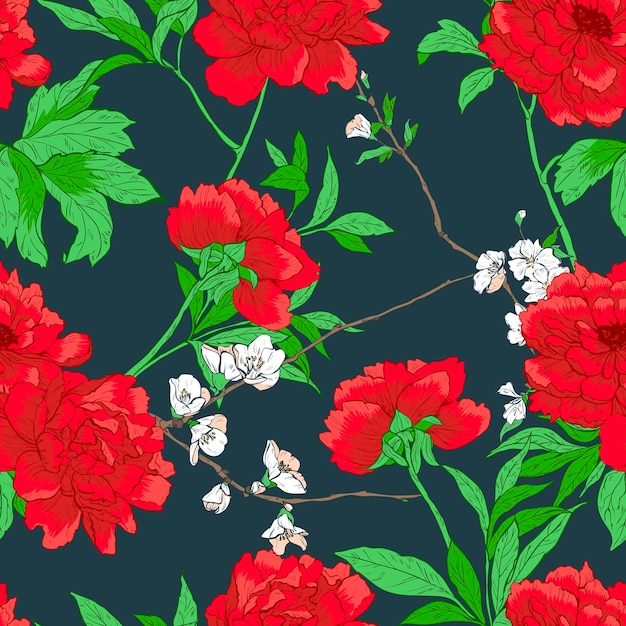 Floral pattern with flowers