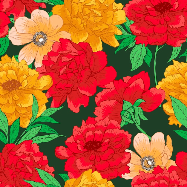 Floral pattern with flowers