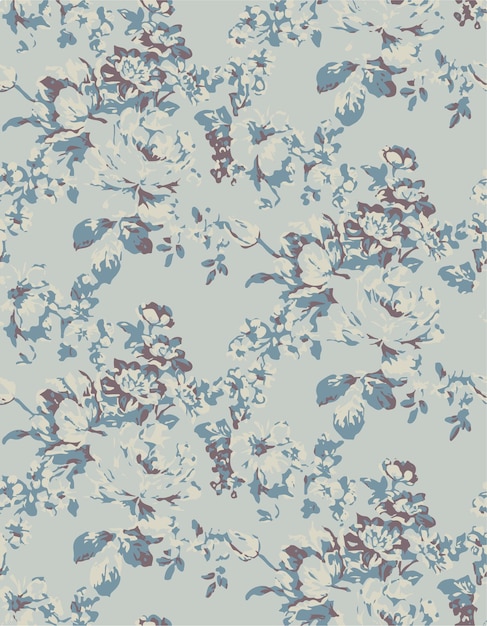 Vector a floral pattern with the words blue on it