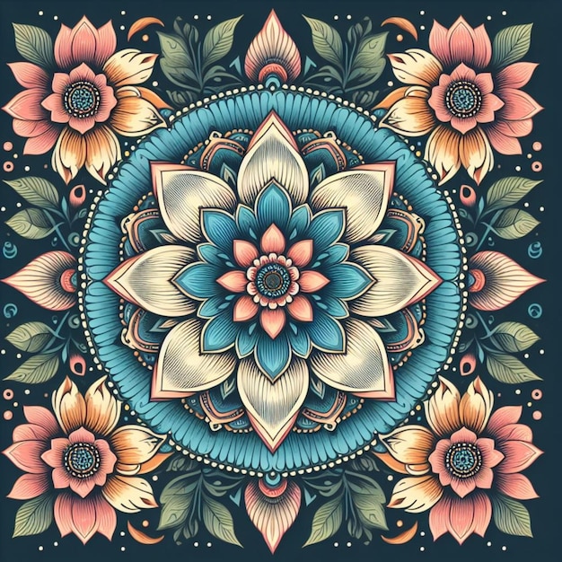 Floral print vector illustration