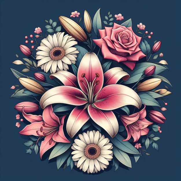 floral print vector illustration