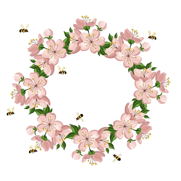 Floral ring background