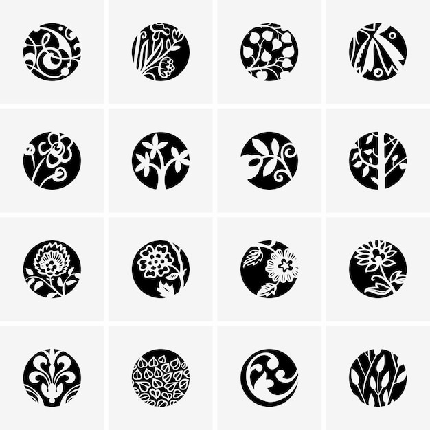 Floral round elements