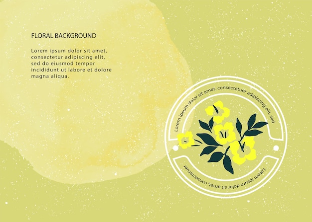 Floral Seal or stamp background