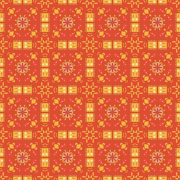 Floral Seamless Pattern Background Garden Nature Damask Aboriginal Ornament Art