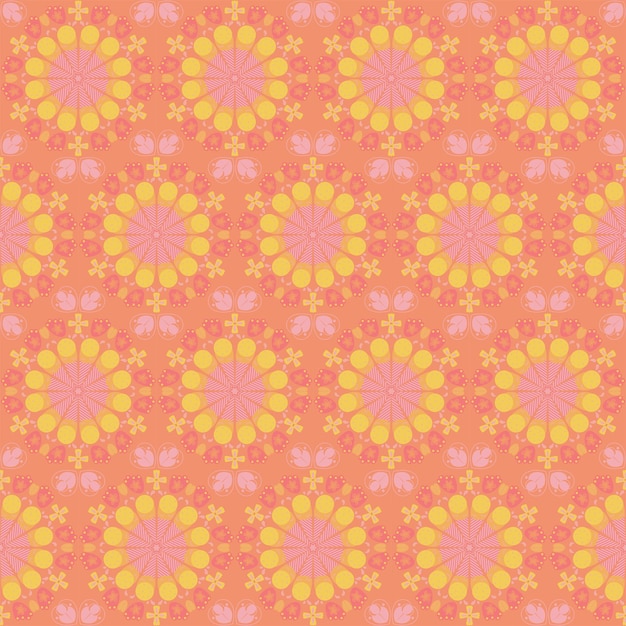 Floral Seamless Pattern Background Garden Nature Damask Aboriginal Ornament Art