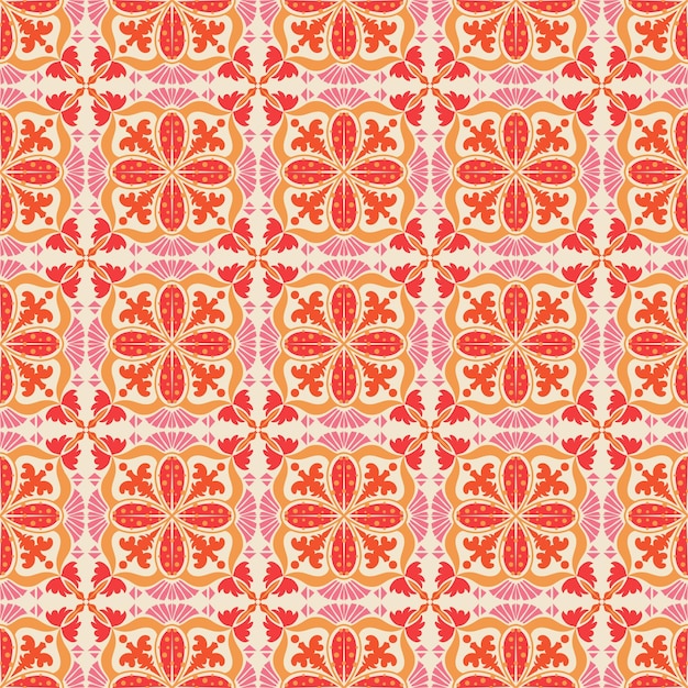 Floral Seamless Pattern Background Garden Nature Damask Aboriginal Ornament Art