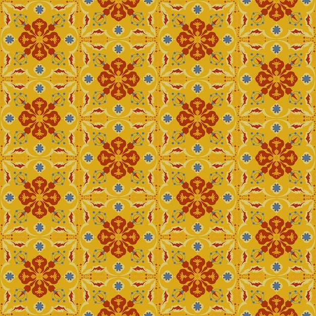 Floral Seamless Pattern Background Garden Nature Damask Aboriginal Ornament Art