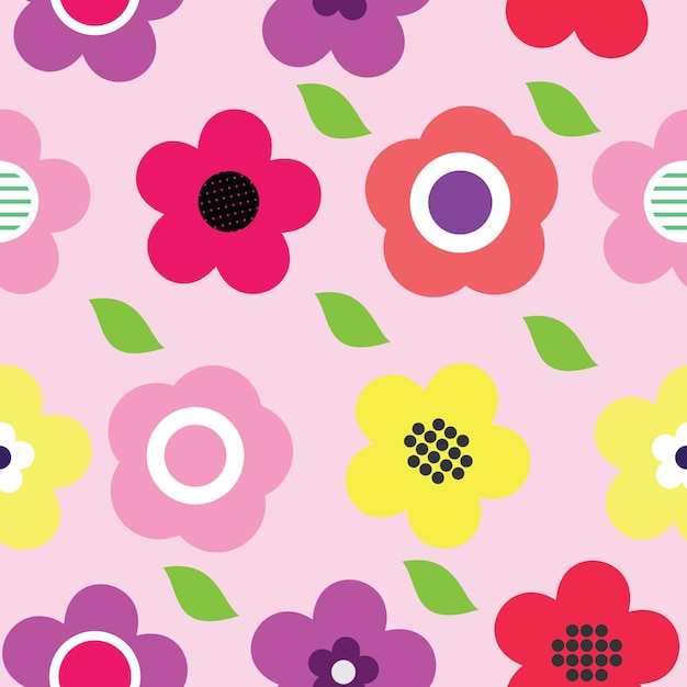 Floral seamless pattern background spring design decorative texture wallpaper cute flower