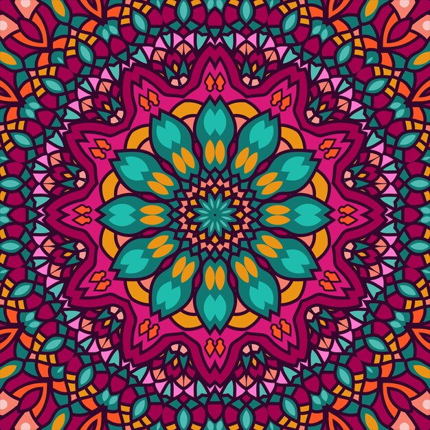 Floral Seamless Pattern. Colorful endless vector illustration