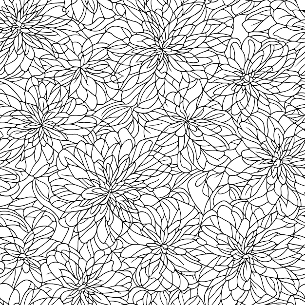 Floral seamless pattern Diagonal flower lines pattern background Line pattern Vector illustration