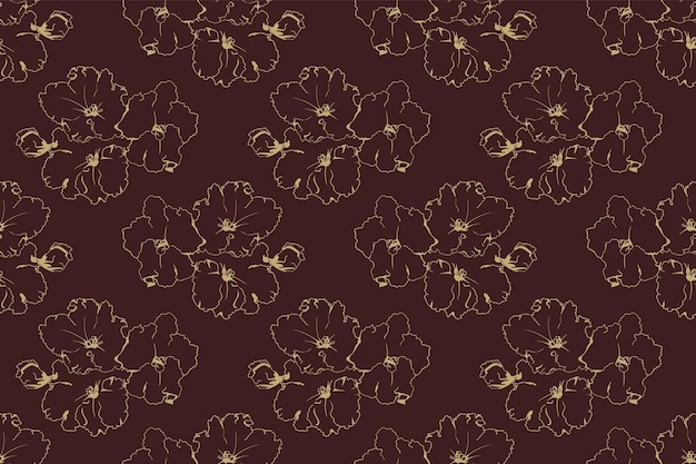 Floral seamless pattern of fabric design Flower background print texture