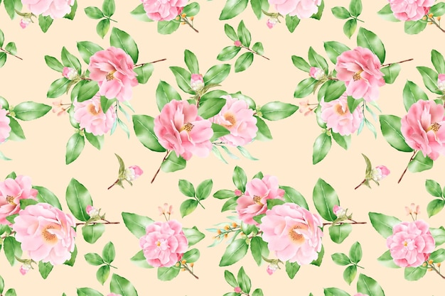 Floral seamless pattern floral blooming