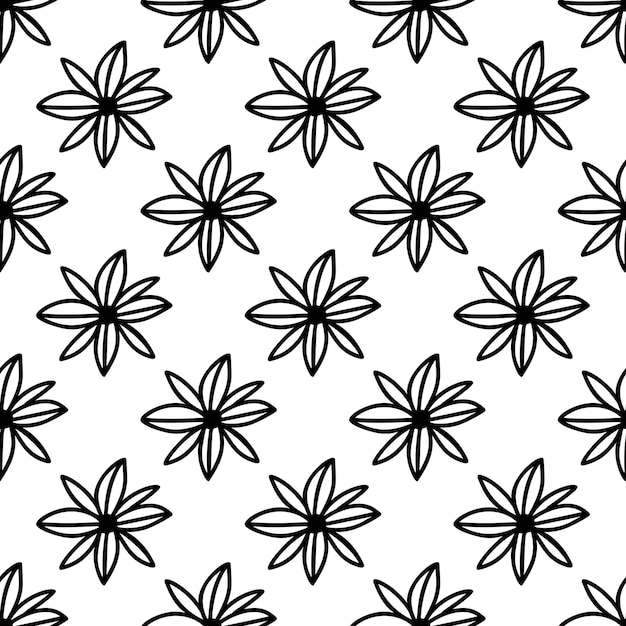 Floral seamless pattern. Isolated on white background. Vector stock illustration.