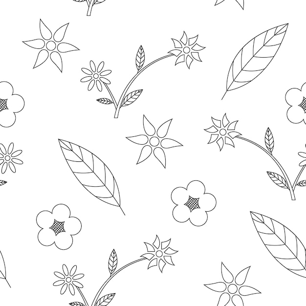 Floral Seamless Pattern Vector Background