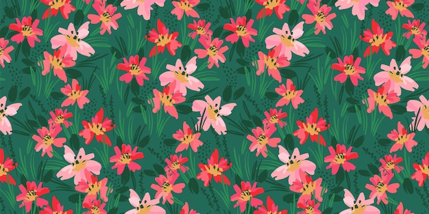 Floral seamless pattern Vector design for paper cover fabric interior decor and other