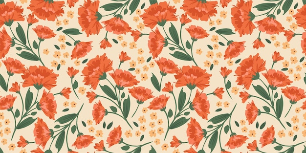 Floral seamless pattern Vector design for paper cover fabric interior decor and other