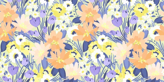 Floral seamless pattern Vector design for paper cover fabric interior decor and other