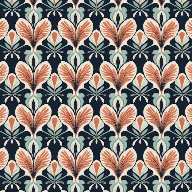 Vector floral seamless pattern vector illustration