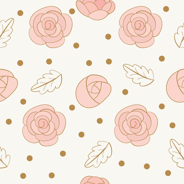 Floral seamless pattern with beautiful flowers. 